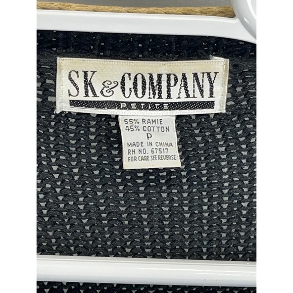 Vintage SK & Company Women's Multicolor Cotton Blend Embroidered Cardigan Size P - Picture 3 of 9